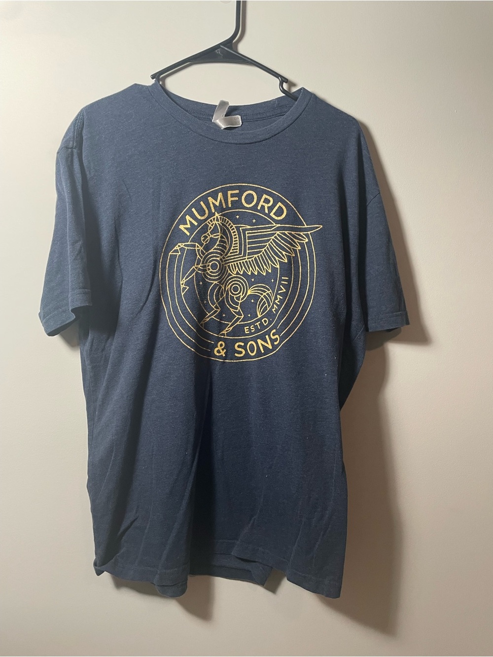 Navy Mumford and Sons crew Neck T-Shirt XL